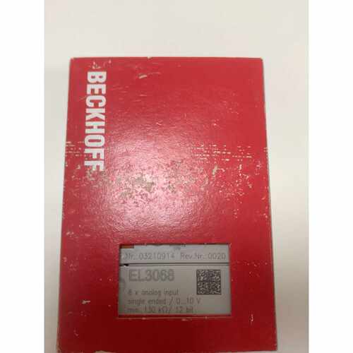 倍福EL3068模块，8路模拟输入，单端，0...10V，1