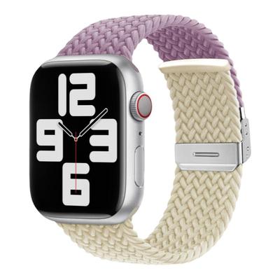 适用iwatch编织卡扣弹力表带送壳