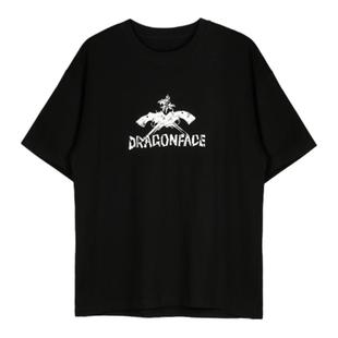 【窦骁同款】龙脸DRAGONFACE 宽松休闲双枪 短袖T恤