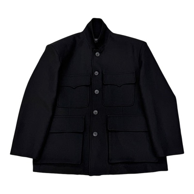 巴黎风格立领大廓形设计西装外套