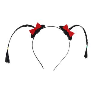 可爱麻花假发小辫子发箍沙雕爆笑超萌网红主播表演发卡头饰发夹