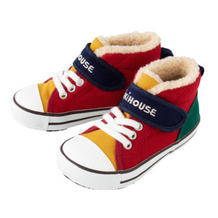 特价 日本制mikihouse婴幼儿童获奖鞋秋冬加绒保暖鞋一段二段