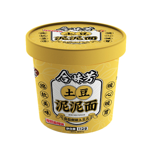合味芳土豆泥泥面112g*6桶装拌面孜然麻辣味泡面速食夜宵小吃 BD