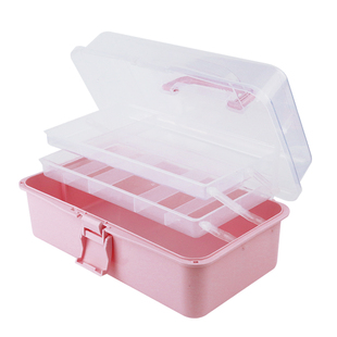 美术生工具箱大容量三层水粉丙烯颜料盒子网红塑料手提分格收纳盒