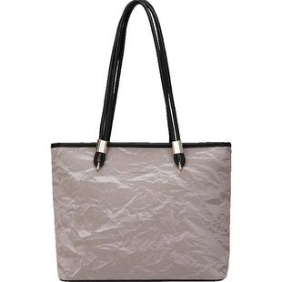 稻草人包包2025新款小众通勤托特包大容量高级感单肩手提包腋下包