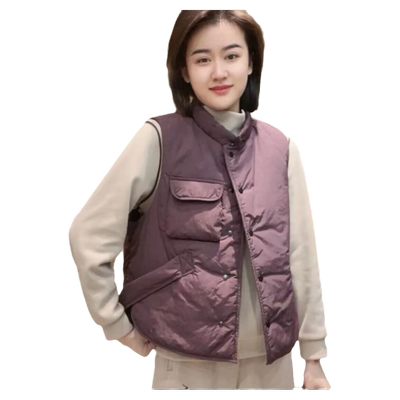 无袖轻薄羽绒棉马甲女