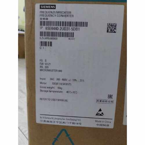 议价6SE6440-2UD31-5DB1西门子MM440变频器15KW 6SE644O-2UD31-5D