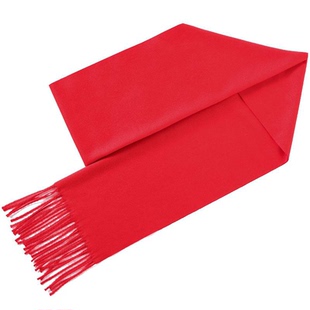 中国红围巾定制印logo公司年会开业庆典同学聚会祭祖围脖印字刺绣