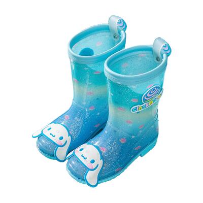 大耳狗儿童雨鞋女童防滑小学生