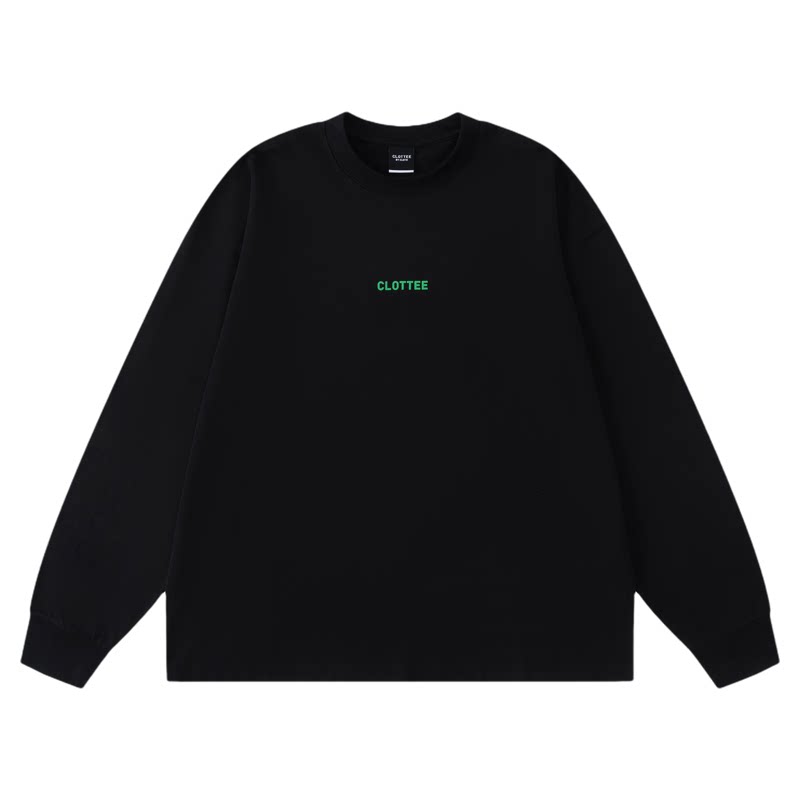CLOTTEE by CLOT秋季基础长袖T恤男宽松情侣装圆领卫衣休闲上衣W