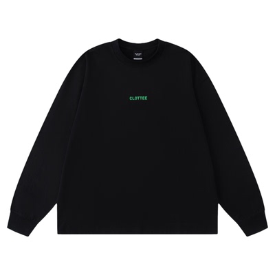 CLOTTEE by CLOT秋季基础长袖T恤男宽松情侣装圆领卫衣休闲上衣W