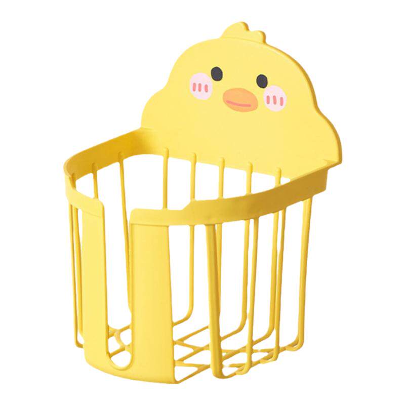 小黄鸭纸巾盒 无痕贴抽纸盒墙上壁挂式纸巾架 简约塑料厕所纸巾盒