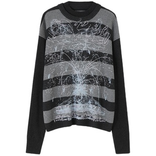 CONP 23AW Volcanic Eruption Two-tone Sweater火山喷发双色毛衣