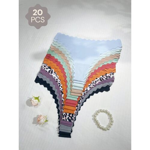 M 76454 Printed Wave Edge Panties 印花波浪边内裤 跨境欧