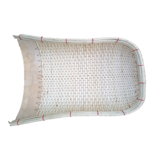 手工柳编藤编竹编圆簸箕单个簸箕手持扫除土簸箕农用竹筛子箩框