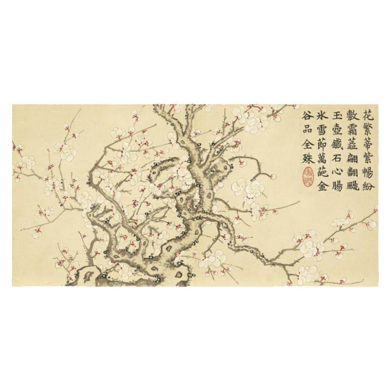 董诰瑶圃先春图册工笔梅花国画