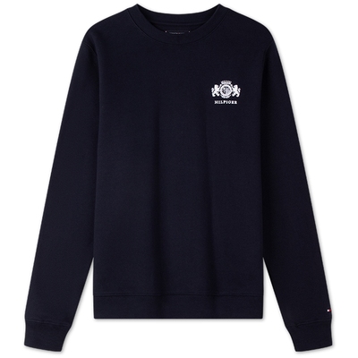 Tommy男装纯棉磨毛刺绣圆领卫衣