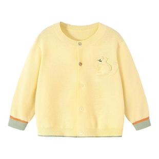 迷你巴拉巴拉女童开衫2025秋冬新品宝宝保暖弹力不易起球毛衣毛衫