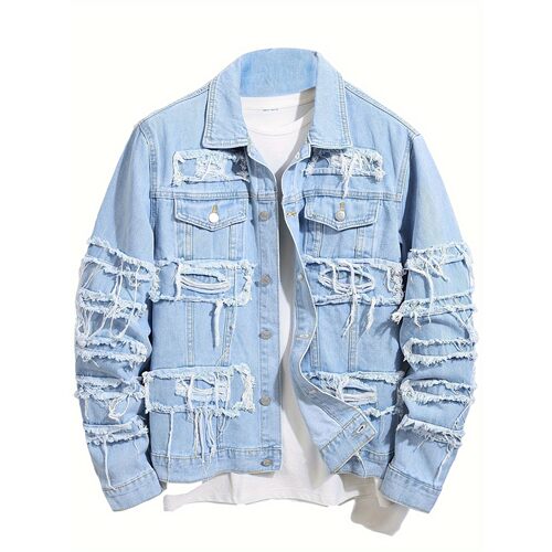 B 45173 Trendy Street Youth Denim Jacket 潮流牛仔夹克