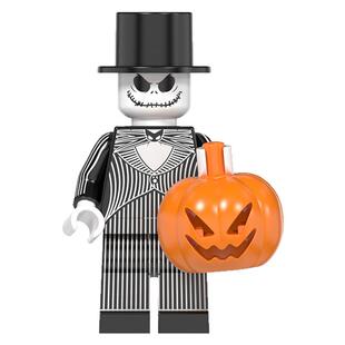 中国积木人仔拼插狂欢夜万圣节小丑女巫魔法尖叫声杰森寂静岭玩具