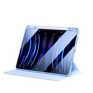 适用苹果ipad保护壳平板air5亚克力pro带笔槽9代2022可旋转10代2018保护套air防弯2轻薄3书本款11寸4硅胶2021