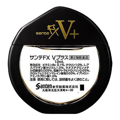 日本参天FX眼药水V+维他命清凉隐形滴眼液缓解疲劳干涩12ml金瓶装
