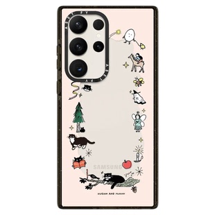 黑猫系列手机壳磁吸magsafe亚克力防摔保护套适用于三星Galaxy S25ultra/S25/S24/S23ultra可爱个性创意