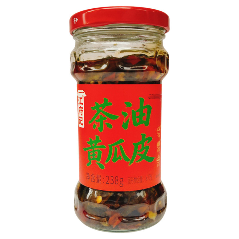 湖南江府记茶油黄瓜皮238g*6瓶下饭菜拌面配粥腌酱咸菜爽脆黄瓜皮