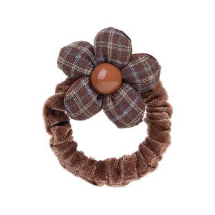 2025新款高弹耐用发绳儿童秋冬毛绒花朵蝴蝶结发圈女孩不伤发头绳