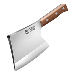 阳江砍骨头专用刀家用剁大骨刀重型斩骨斧屠夫专业商用杀猪刀菜刀