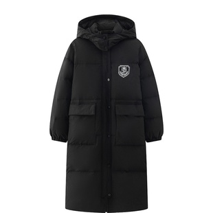 东京岁时记jk原创保暖白鸭绒黑色学院风长款藤野高羽绒服外套女款