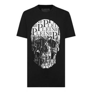 PHILIPP PLEIN/PP 2026年夏季男士上衣Skull印花圆领短袖T恤
