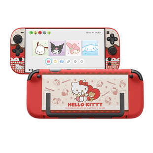 极想任天堂switch2保护壳ns2代保护套装防刮可爱卡通女生原创联名新款库洛米HelloKitty猫手柄套游戏主机配件