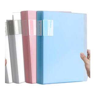 得力资料册彩色a4多层分页文件夹多页分类夹透明插袋活页收纳夹学生乐谱试卷讲义孕检档案收集册幼儿园成长册