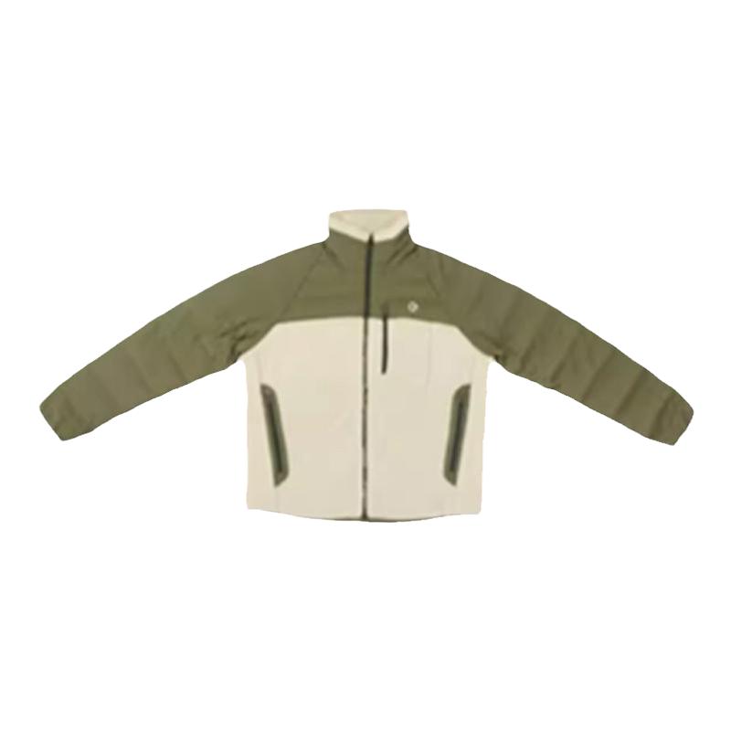 渃素然零23男女新品百搭冬季保暖羊羔绒拼接羽绒服外套A0233DO05