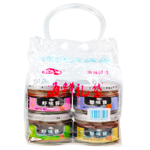 天津特产北塘虾酱4瓶礼袋装海鲜酱正宗下饭拌饭即食螃蟹酱调味酱