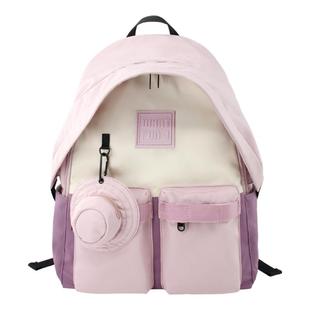 花间公主多喜乐系列撞色双肩包时尚通勤学生书包轻便出游背包男女