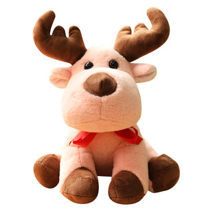清仓圣诞小鹿公仔毛绒玩具麋鹿驯鹿平安夜装饰品圣诞节儿童礼物