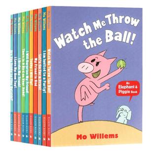 An Elephant and Piggie Book 小猪小象10册英文原版绘本 Mo Willems儿童英语启蒙情商管理 情绪培养好习惯读物 吴敏兰书单
