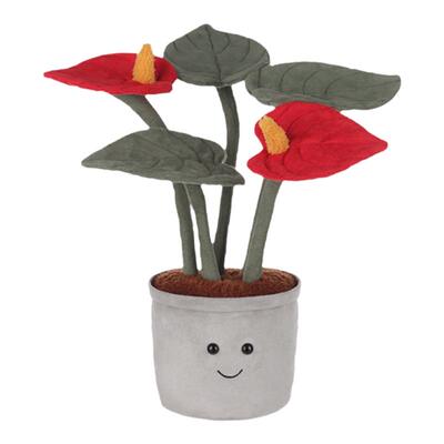 Apricot lamb红掌盆栽玩偶睡觉可爱公仔毛绒玩具娃娃生日礼物女生