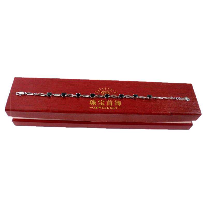 925银镶嵌蓝宝石手链正品墨水蓝