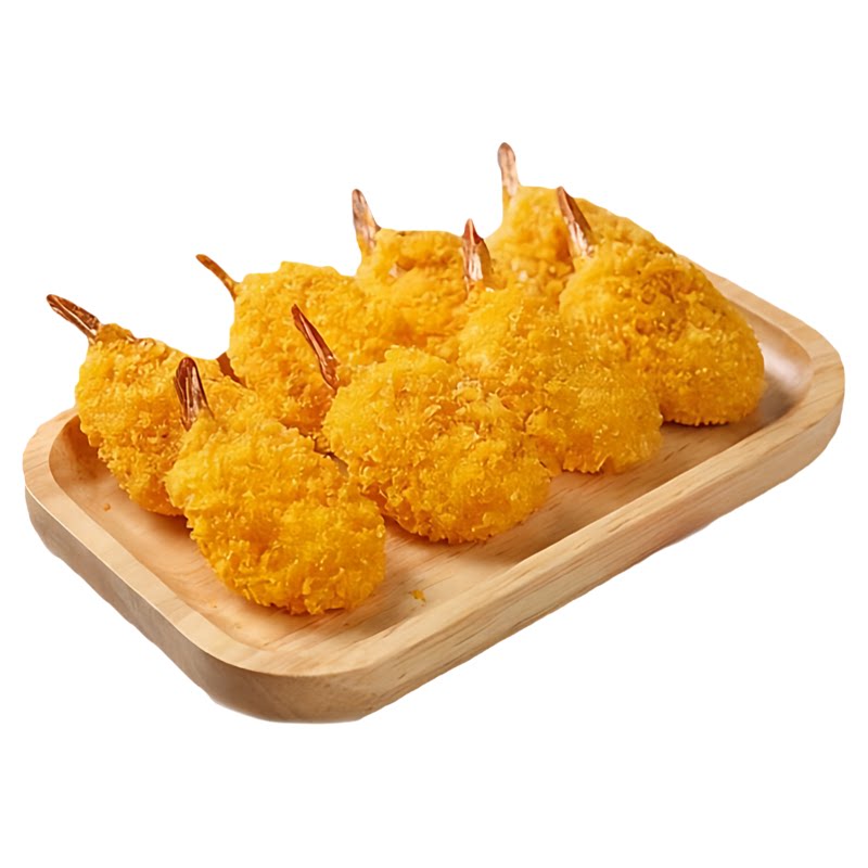 整箱亚洲渔港黄金蝴蝶虾约550个 冷冻餐饮油炸面包蝴蝶虾油炸小吃
