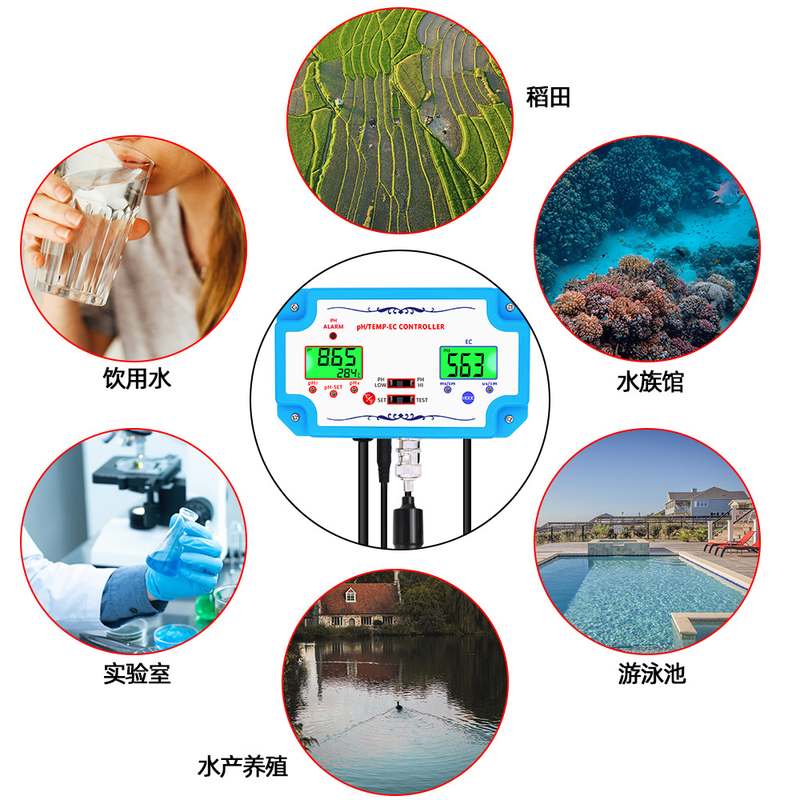 223合1pH.EC.TEMP仪表BNC探头测试仪检测器分析型水质EC-2823水质