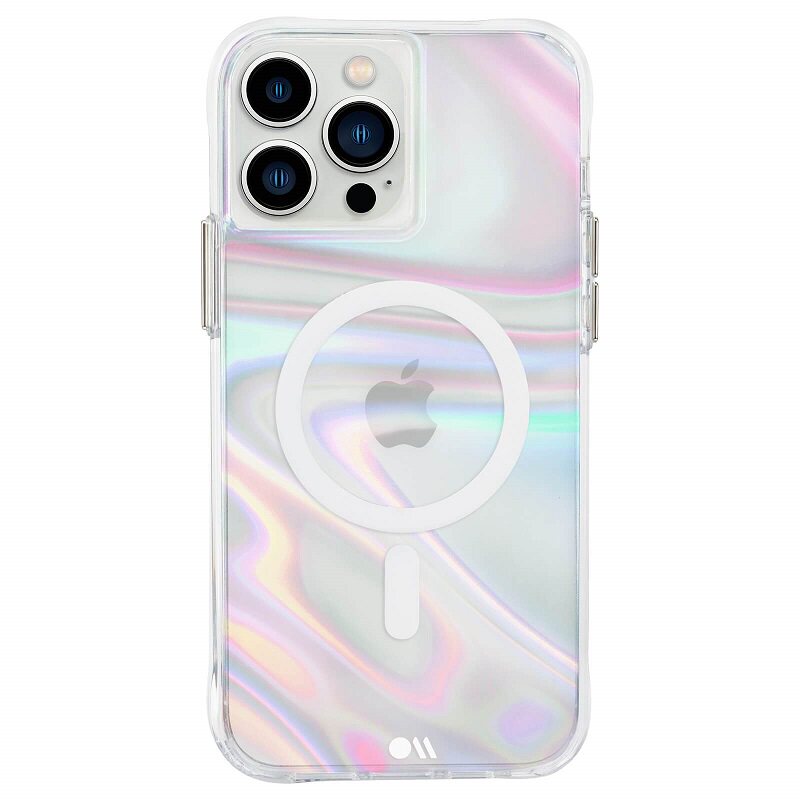 casemate适用苹果14promax手机壳新款泡泡镭射iphone13透明炫彩极光12mini磁吸全包防摔ins风女