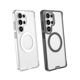 Hoda好贴美式三星Galaxy S26Ultra透明壳晶石磁吸高级简约防摔手机壳适用Samsung S25Ultra钢化玻璃S24保护套