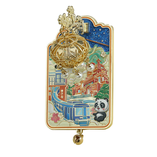 重庆发光金属冰箱贴磁贴定制四川省国家博物馆文创熊猫旅游纪念品