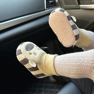 婴儿鞋 袜新生儿宝宝防掉卡通布鞋 1岁棉 6到12个月软底鞋 春秋款