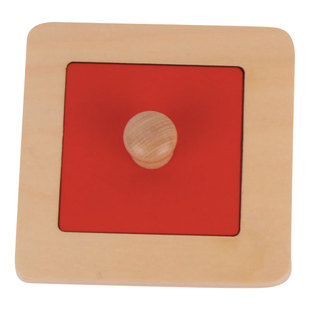 蒙氏玩具单个几何图形嵌板早教蒙特梭利教具形状配对镶嵌积木板