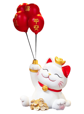 治愈招财猫玄关装饰摆件