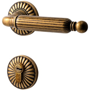 法式复古门锁卧室房间磁吸室内门把手古铜色静音仿古木门房门锁